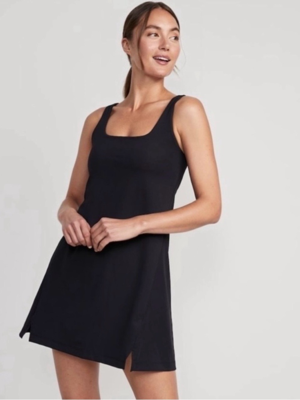 Old Navy Active PowerSoft Black Athletic Dress